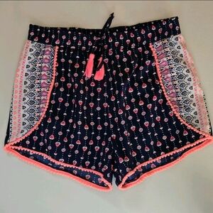 Japna Kids Navy Blue Hot Pink White Summer Short Shorts Size 14 Lightweight NWOT